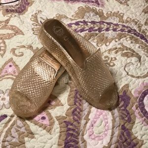 Jeffrey Campbell Shoes - Peach Glitter